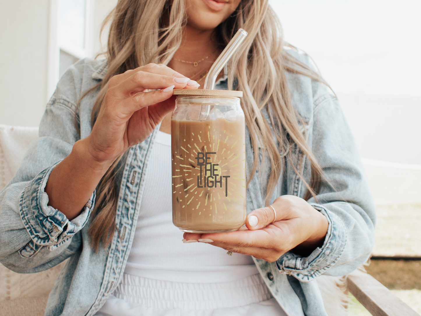 Be The Light Glass Cup, 16oz