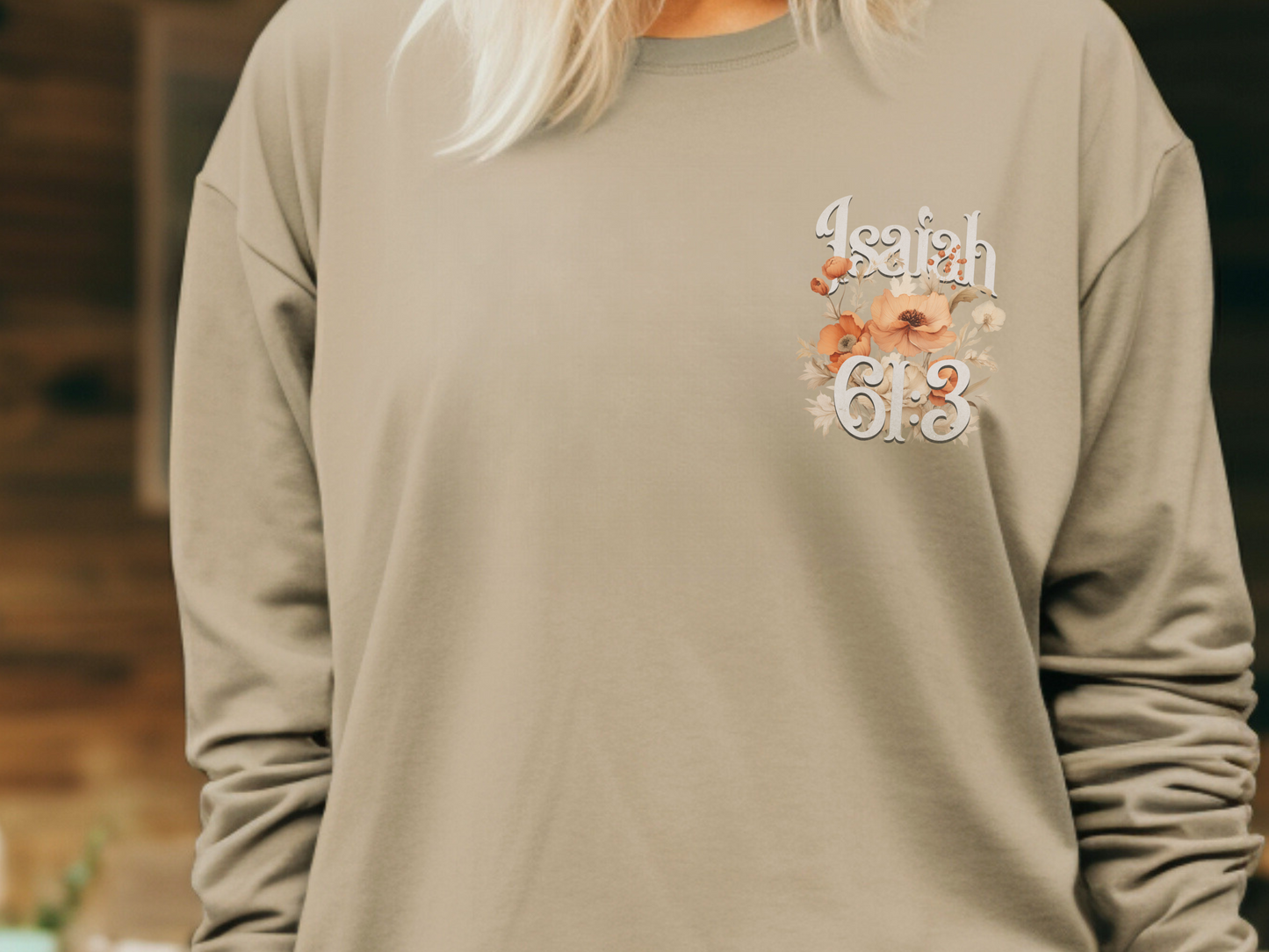 Ashes to Beauty Floral Design Long Sleeve Shirt