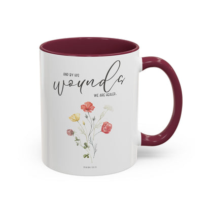 By His Wounds We Are Healed Colorful Mugs