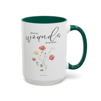 By His Wounds We Are Healed Colorful Mugs