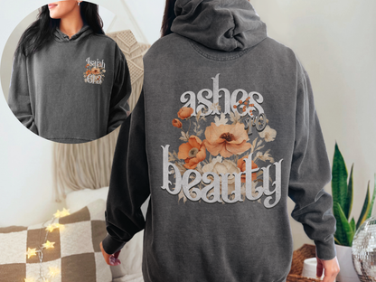 Ashes to Beauty Floral Design Hoodie