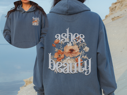 Ashes to Beauty Floral Design Hoodie